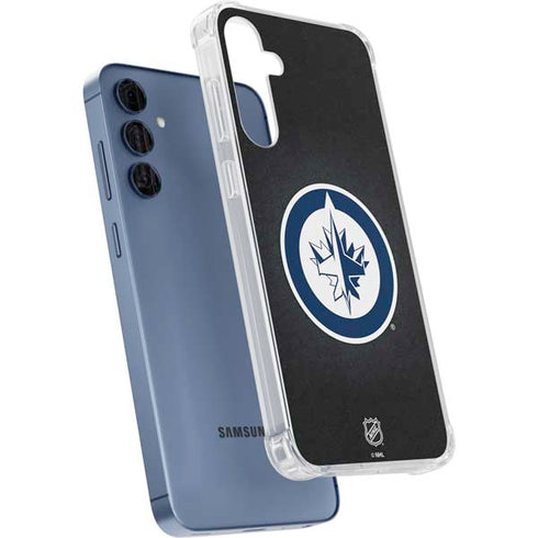 NHL Winnipeg Jets Black Background Galaxy A35 5G Clear Case